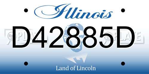 D42885D Illinois License Plate