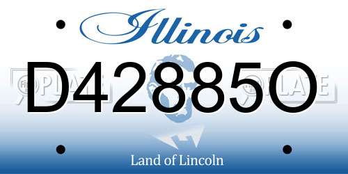 D42885O Illinois License Plate
