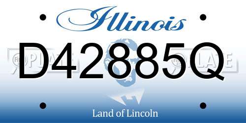 D42885Q Illinois License Plate
