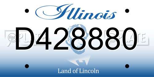 D428880 Illinois License Plate