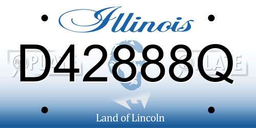 D42888Q Illinois License Plate