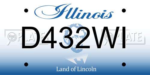 D432WI Illinois License Plate