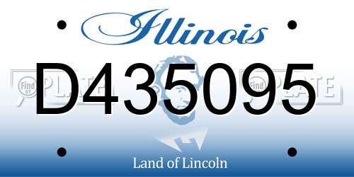 D435095 Illinois License Plate