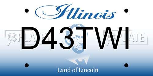 D43TWI Illinois License Plate
