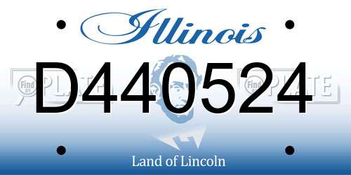 D440524 Illinois License Plate
