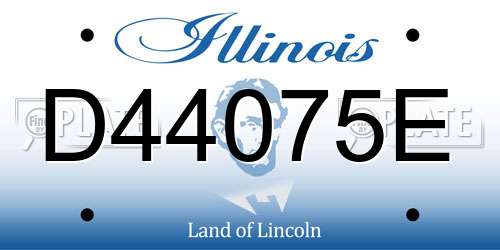 D44075E Illinois License Plate