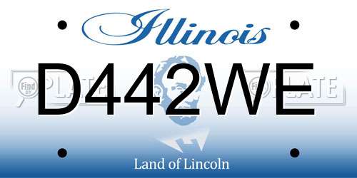 D442WE Illinois License Plate