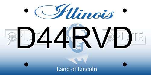 D44RVD Illinois License Plate