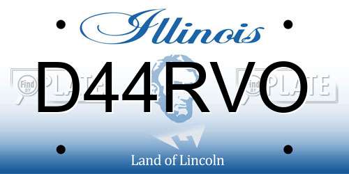 D44RVO Illinois License Plate