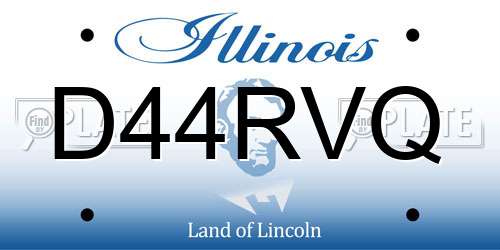 D44RVQ Illinois License Plate
