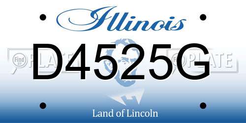 D4525G Illinois License Plate