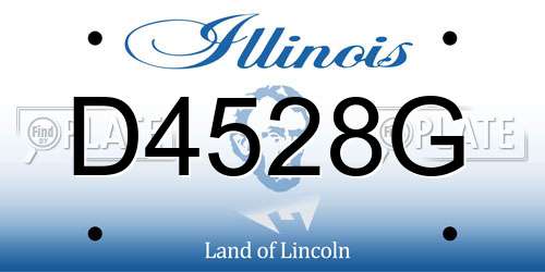 D4528G Illinois License Plate