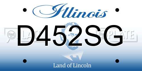 D452SG Illinois License Plate