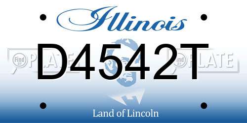 D4542T Illinois License Plate