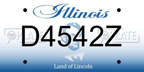 D4542Z Illinois License Plate