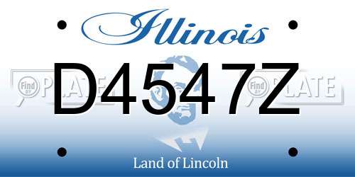 D4547Z Illinois License Plate