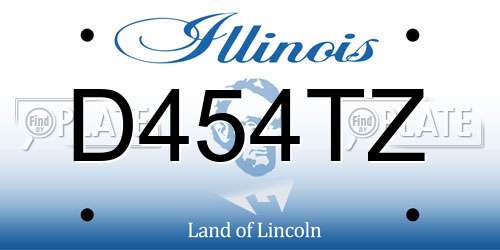 D454TZ Illinois License Plate