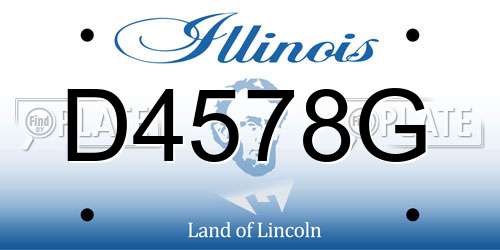 D4578G Illinois License Plate