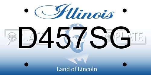 D457SG Illinois License Plate