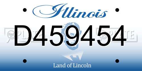 D459454 Illinois License Plate