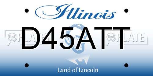 D45ATT Illinois License Plate