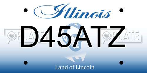 D45ATZ Illinois License Plate