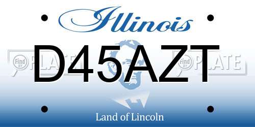 D45AZT Illinois License Plate