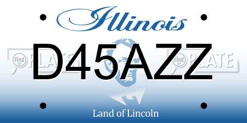 D45AZZ Illinois License Plate