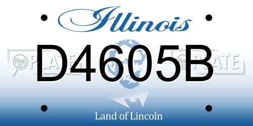 D4605B Illinois License Plate