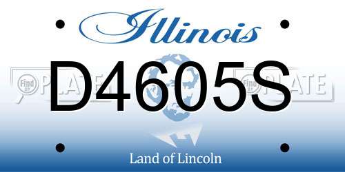 D4605S Illinois License Plate