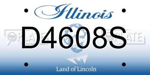 D4608S Illinois License Plate