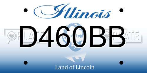 D460BB Illinois License Plate