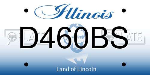D460BS Illinois License Plate