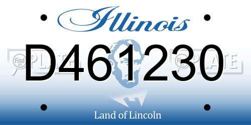 D461230 Illinois License Plate