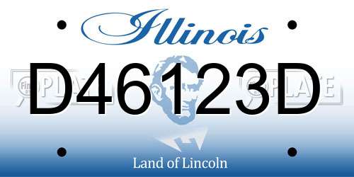 D46123D Illinois License Plate