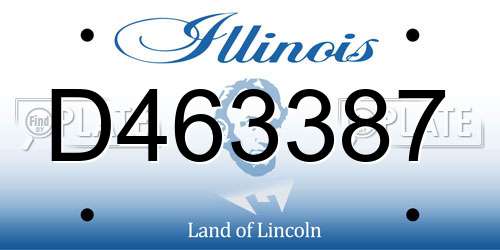 D463387 Illinois License Plate