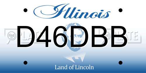 D46DBB Illinois License Plate