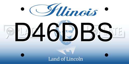 D46DBS Illinois License Plate