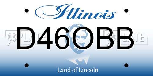 D46OBB Illinois License Plate
