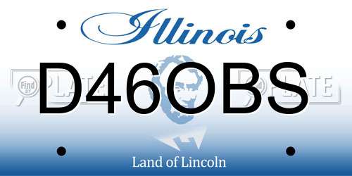 D46OBS Illinois License Plate