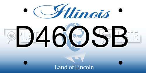 D46OSB Illinois License Plate