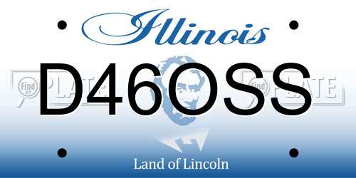 D46OSS Illinois License Plate