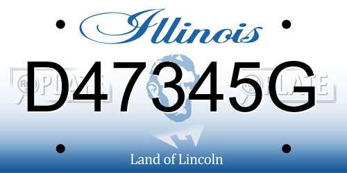 D47345G Illinois License Plate