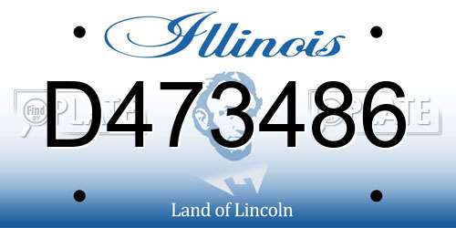 D473486 Illinois License Plate