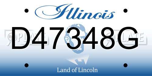 D47348G Illinois License Plate
