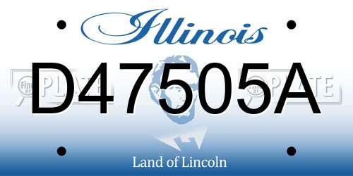 D47505A Illinois License Plate