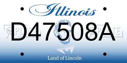 D47508A Illinois License Plate