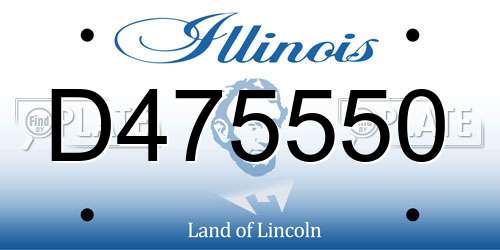 D475550 Illinois License Plate