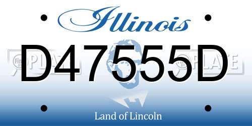 D47555D Illinois License Plate