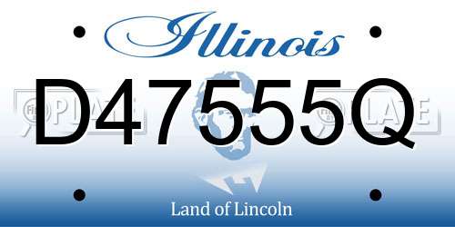 D47555Q Illinois License Plate